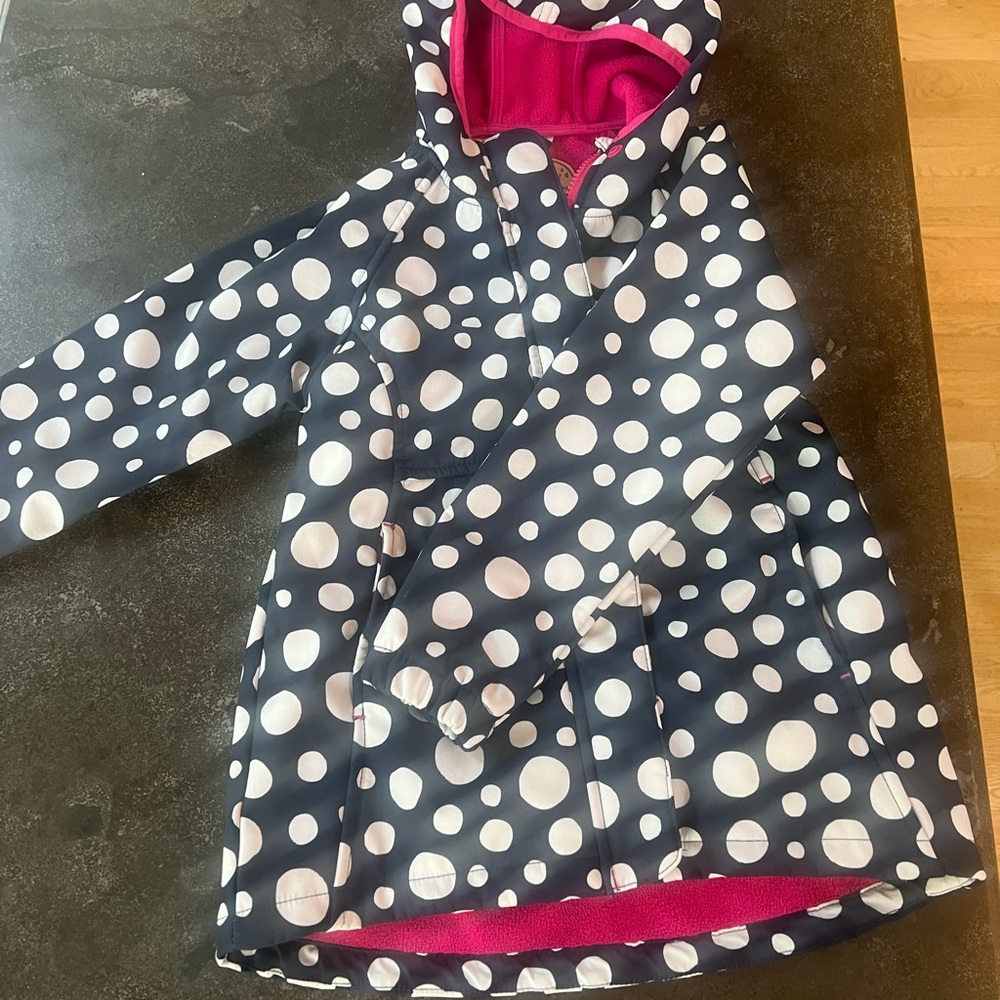 Hatley Blue and White Polka Dot Raincoat